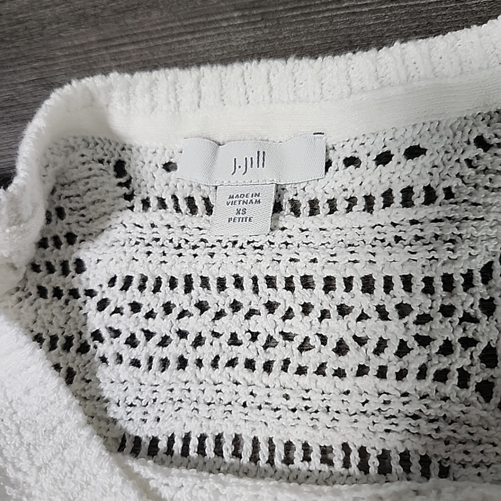 J Jill Windsor Sweater White Size XS Petite - Picture 6 of 7
